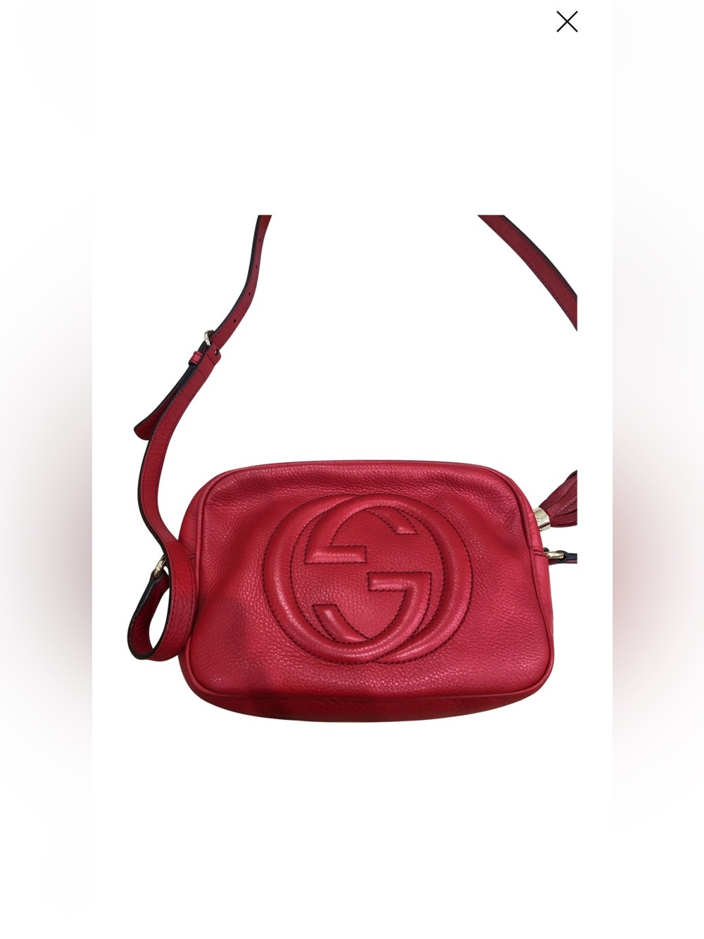 Gucci Red Soho Disco Small Leather Crossbody